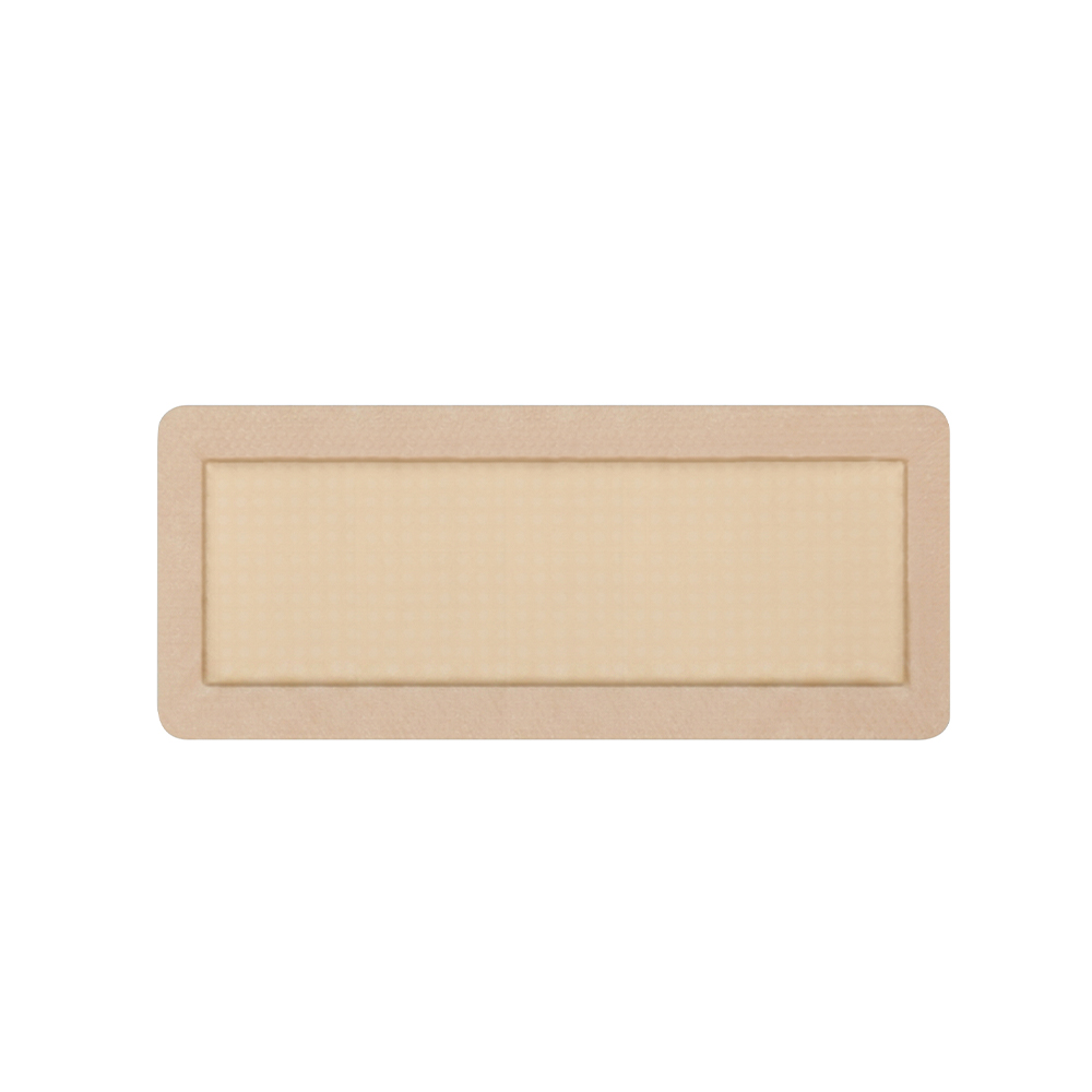 30x10cm hosszú téglalap alakú szilikon szegélyű hab kötszer